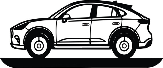 Car silhouette vector art, Icons, graphics, automobile, automotive, auto, vehicle, transportation, transport, truck, van, illustration, wheel, drive, old, design, travel, vintage, classic, traffic