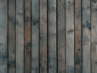 A textured wooden surface featuring vertical planks with varying shades of gray and brown, highlighting natural imperfections and rustic charm.