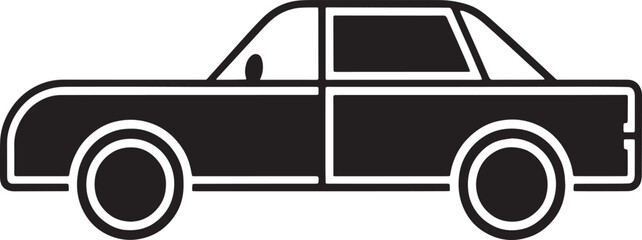 Car silhouette vector art, Icons, graphics, automobile, automotive, auto, vehicle, transportation, transport, truck, van, illustration, wheel, drive, old, design, travel, vintage, classic, traffic
