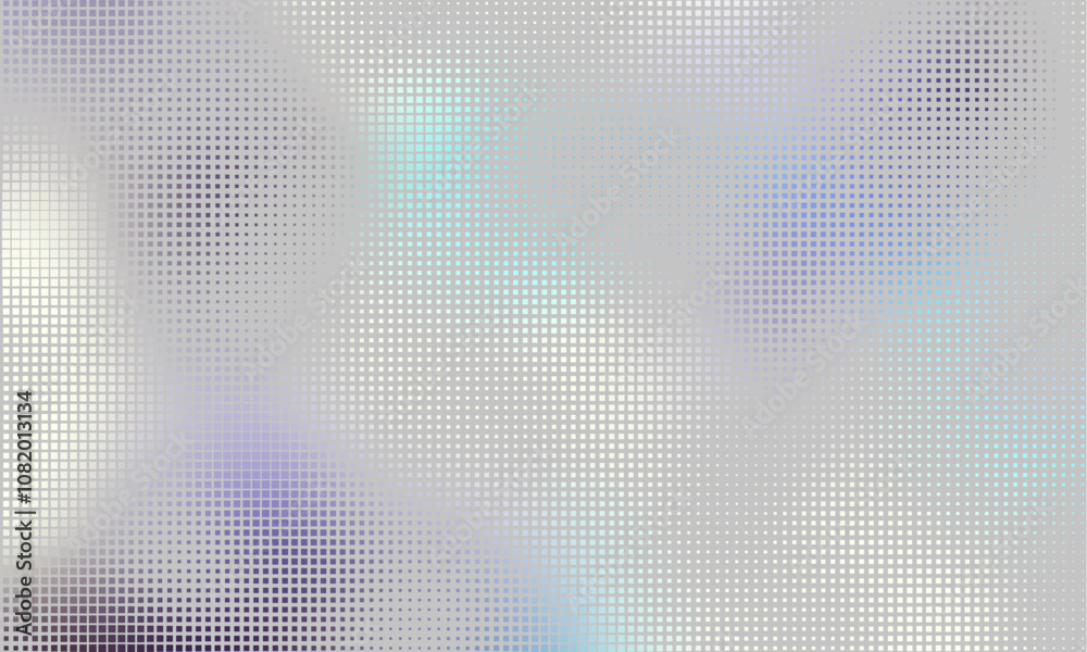 Poster Vector halftone gradient effect. Light pastel colours abstract background. Retro 80's style colors and textures