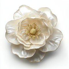 Elegant Cream Flower with Delicate Petals and Center