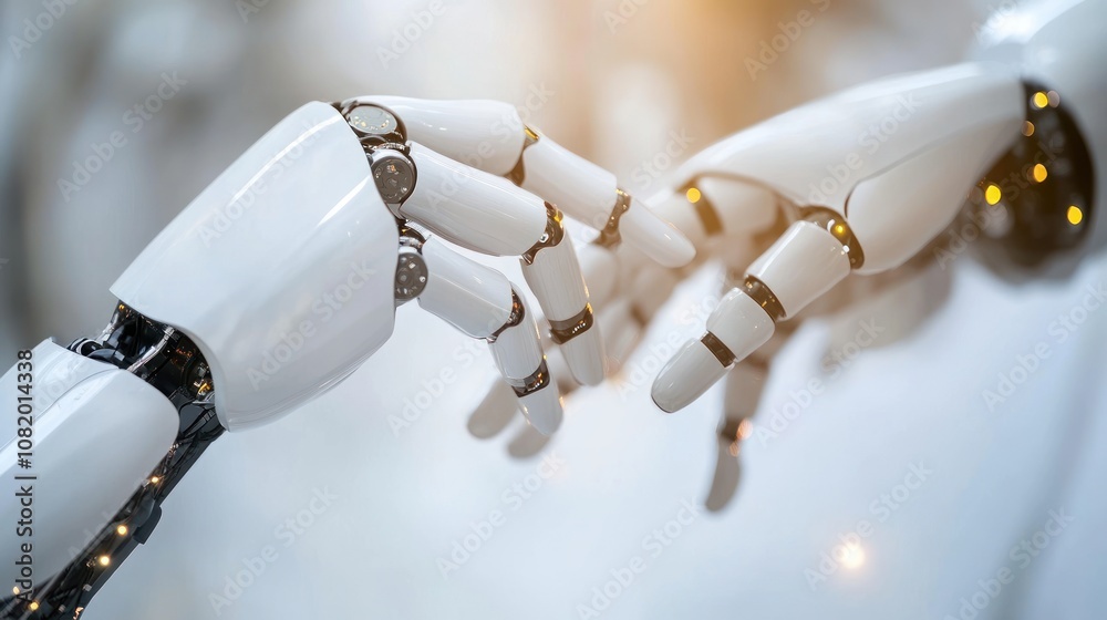 Poster global robotics collaboration across multiple industries automated machinery working in harmony, tec