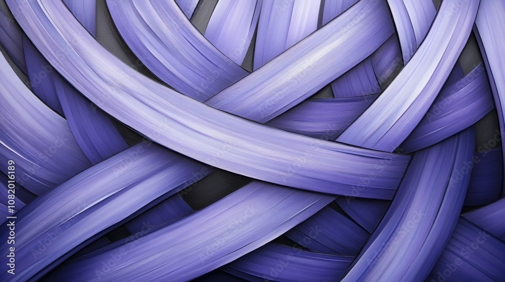 Poster Abstract Woven Texture of Smooth Purple Strands Creating an Artistic Background with Dynamic Lines and Depth, Perfect for Modern Designs and Creative Projects