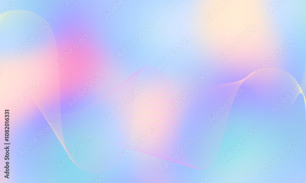 Leinwandbilder Vector abstract background with dynamic waves and lines. Illustration suitable for design