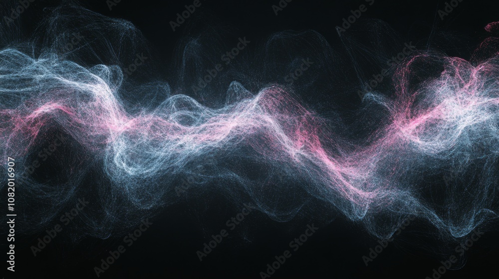 Leinwandbilder abstract colorful smoke or wave patterns flowing dynamically against a dark background for creative 