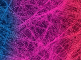Fototapeta premium Quantum computing of cryptography concept. A colorful abstract background featuring intersecting lines in shades of blue and pink, creating a dynamic and visually intriguing pattern.