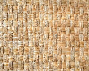 Intricately Woven Rattan Pattern in Natural Beige Tones for Tropical and Bohemian Product Mockups