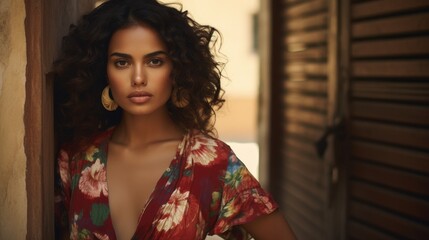 Fototapeta premium Latino Heritage Celebrating with Cinematic Vibes in Vibrant Photo Shoot