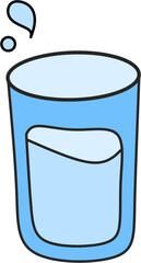 Water in a glass clipart 