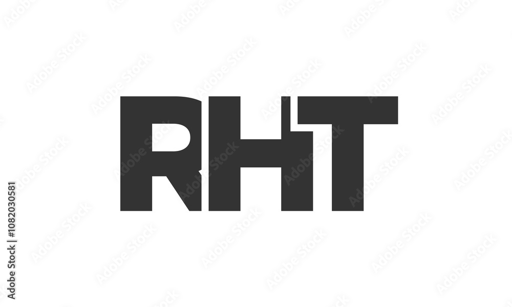 Fototapete rht logo design template with strong and modern bold text. initial based vector logotype featuring s