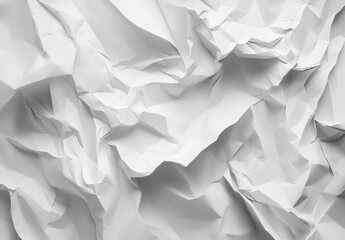 Crumpled White Paper Background for Design Projects