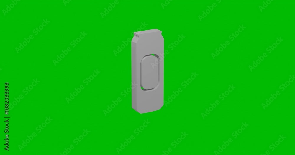 Poster animation of rotation of a white beer can symbol with shadow. simple and complex rotation. seamless 
