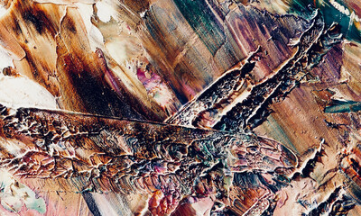 Abstract art background . Hand painting artwork on canvas .