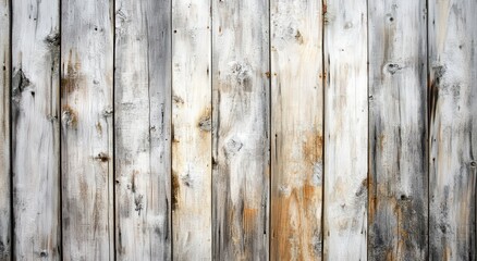 Obraz premium Rustic wooden wall with weathered planks showcasing natural textures and unique patterns, ideal for backgrounds or design projects emphasizing organic aesthetics.