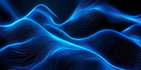 Digital abstract background, used for technological processes, neural networks, digital data storage, education, the basics of artificial intelligence. Cybernetic or technological wave banner.