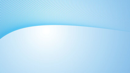 Deep sky blue gradient abstract background with stripes curve line vector image