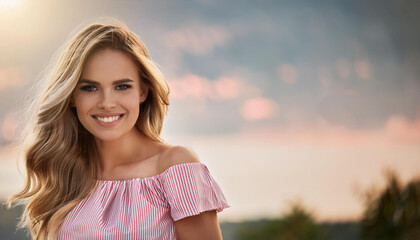 Fototapeta premium Junge glückliche Frau