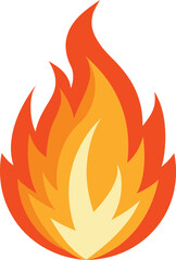 Fire flames icon. Fire flames. Flame symbols. Set of yellow and orange fire flame. Collection of hot flaming element. Fire, flame vector illustration. © SiamArt