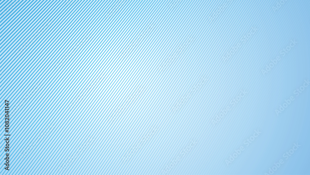 Wall mural deep sky blue gradient abstract background with stripes curve line vector image