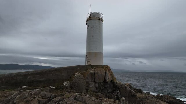 Faro baliza de cabo Roncudo en Ponteceso A Coru&ntilde;a Galicia