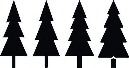 plain crismas tree icon design for your company. christmas tree icon sign marker - vector.
