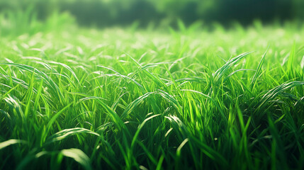 Fresh Tall Grass Close-Up