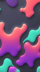 Obraz premium vertical Coral, Mint, Violet, Charcoal, Indigo glowing gradient background, a soft grainy noise texture with shimmering highlights and Smooth Transitions for a dynamic effect