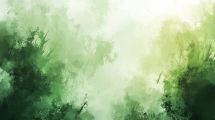 Watercolor background, painted texture with green shades