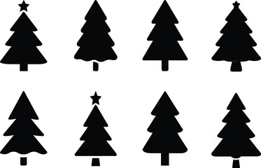 Obraz premium plain crismas tree icon design for your company. christmas tree icon sign marker - vector.