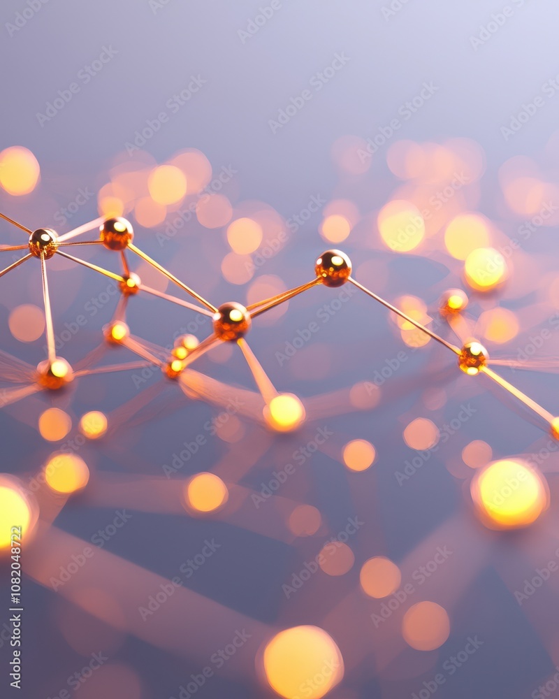 Poster exploring molecular connections in a digital environment a close-up view of science and technology c