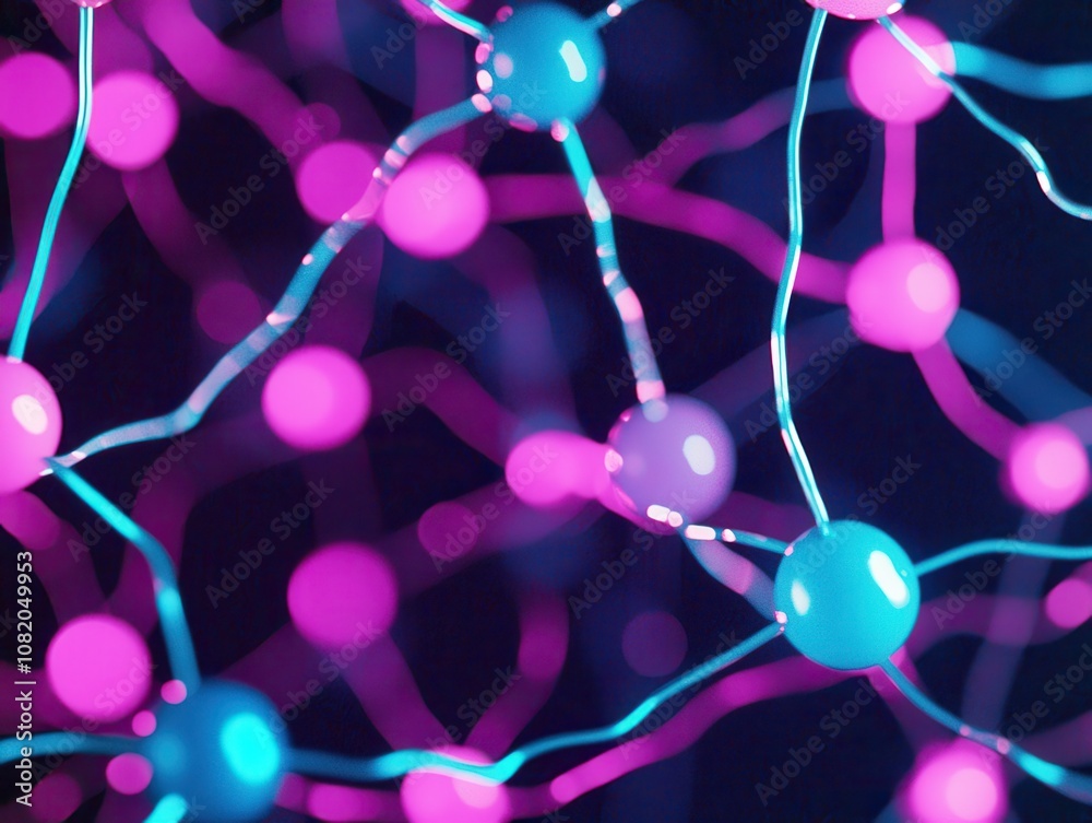 Poster exploring molecular structures science laboratory digital artwork abstract environment close-up view
