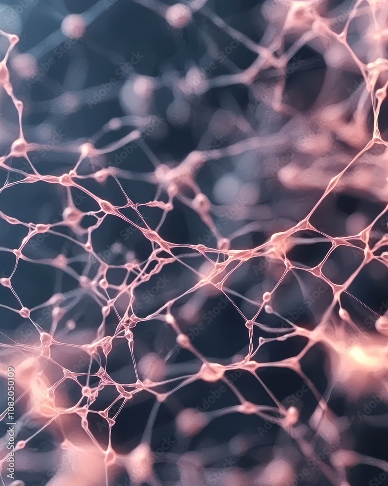 Poster exploring neural connections scientific research lab abstract image digital environment macro view n