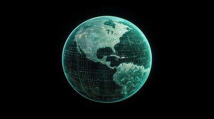 The Globe with Digital Overlay