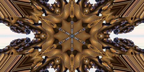 3D illustration artwork of virtual scenery