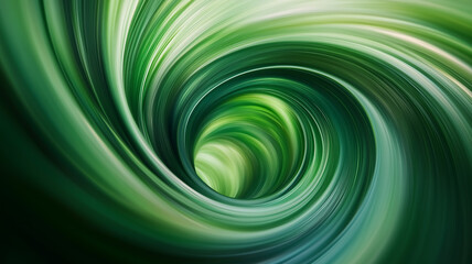 Futuristic Green Swirl with Energy Waves 