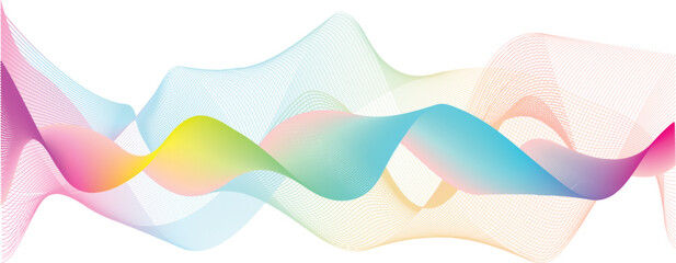Dynamic sea ​​wave pattern rainbow tones
