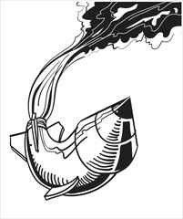 fast moving rocket stock illustration 