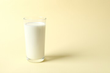 Glass of milk on the table