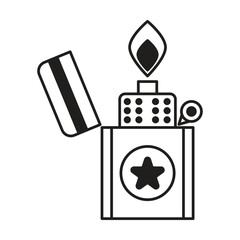 cigarette lighter icon vector on white background
