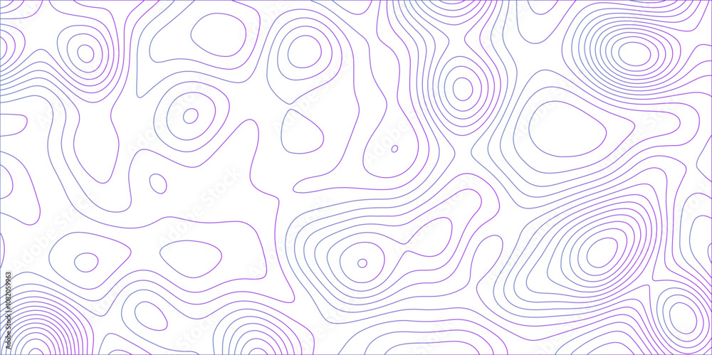 Poster Abstract white colorful gradient Topographic line map background. Contour elevation topographic and textured Background Modern design with White background with topographic wavy pate for decoration.	