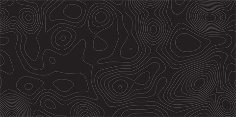 Abstract white on black background Topographic line map pattern. Modern Abstract Design Concept Elegant Black Beautiful Topo Wallpaper Design illustration for art, fabric, packaging, web, banner.  © Kainat 
