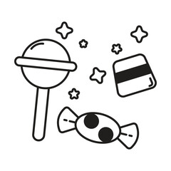 candy icon vector on white background