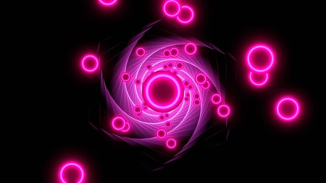 Seamless Neon Spiral Loop, Vibrant Abstract Motion Background, Dynamic Looping Light Animation, Hypnotic Colorful Circle Loop, Glowing Particle Swirl Animation