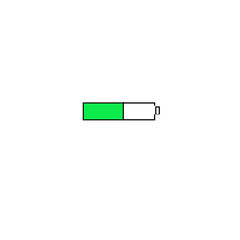 green marker on the batery icon. white background