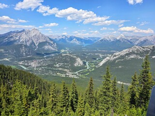 Views of Banff National Park in Gondola