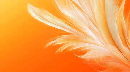 An orange fractal feather background