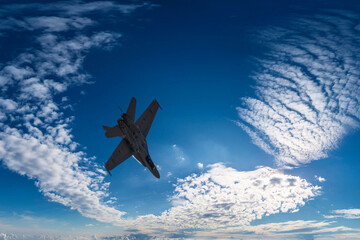 photographs of fighter jets, airplanes with power and elegance in the blue sky with white clouds