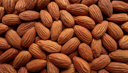 Fototapeta premium Pattern Organic almond nut raw peeled