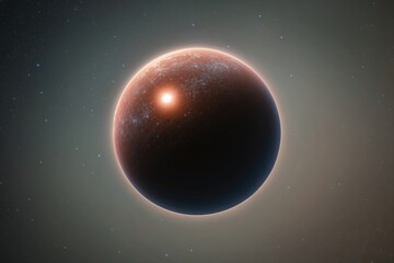 Obraz premium Brown Dwarf Star Highlighted on Muted Celestial Backdrop
