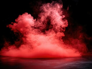Naklejka premium Vivid Red Smoke Photography